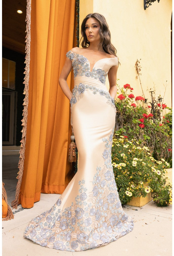 Terani Couture 242E3137 Long Mermaid Fit Formal Prom Dress
