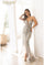 Prom Dresses Evening Long Slit Formal Prom Dress Blush Silver