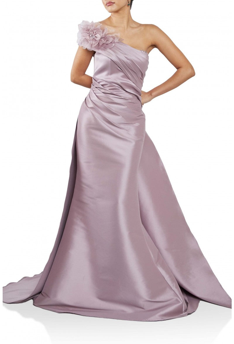 Formal Dresses Trumpet Overskirt Long Formal Dress Mauve