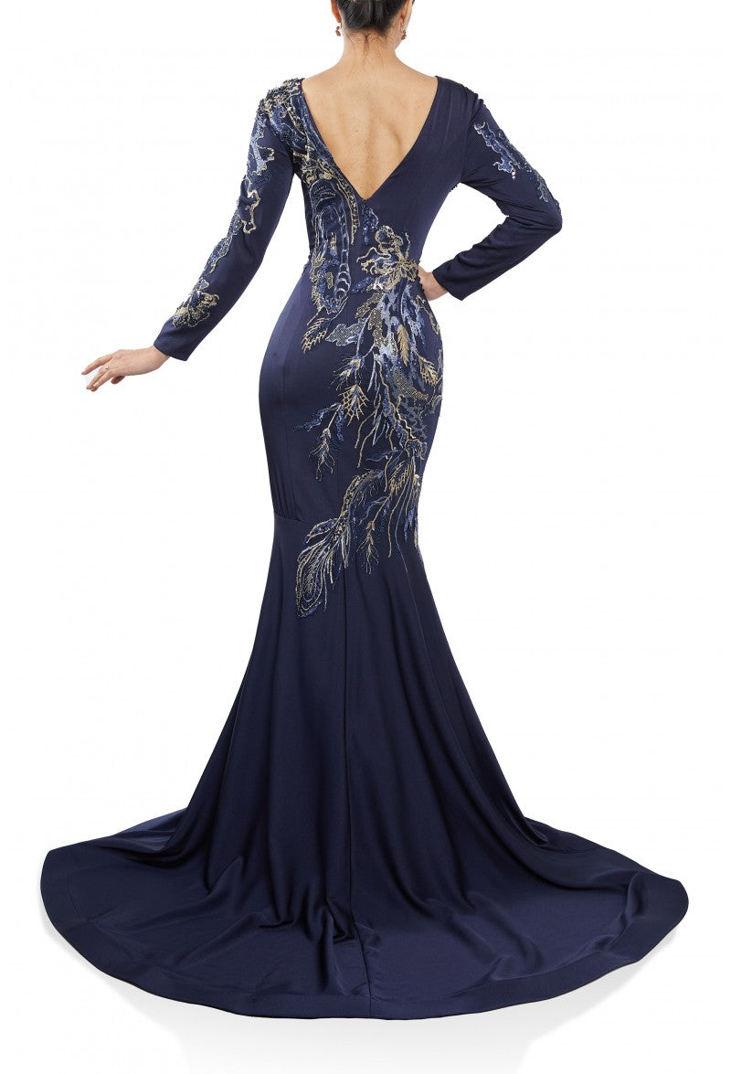 Terani Couture 242M3331 Formal Long Sleeve Mermaid Dress