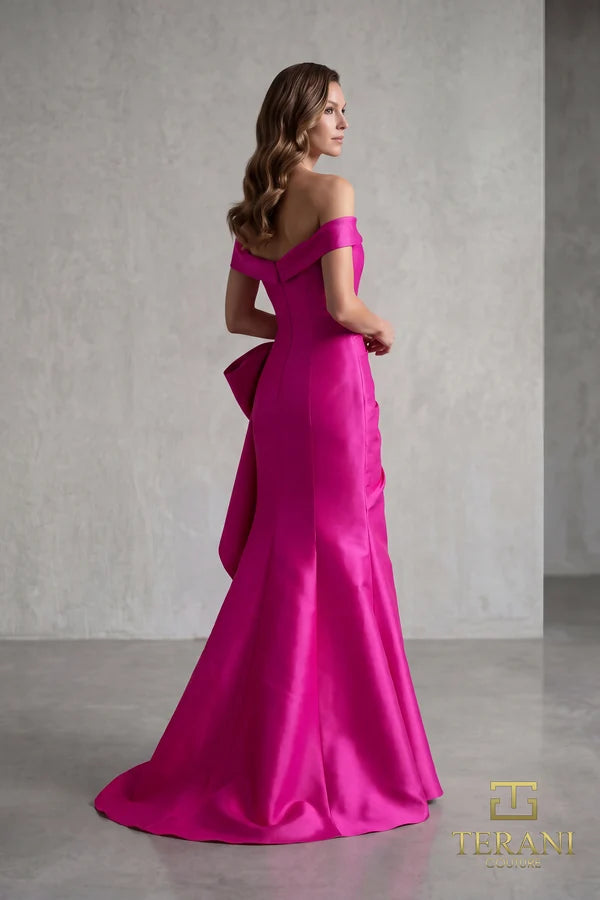 Formal Dresses Long Formal Side Ruched Evening Dress Fuchsia
