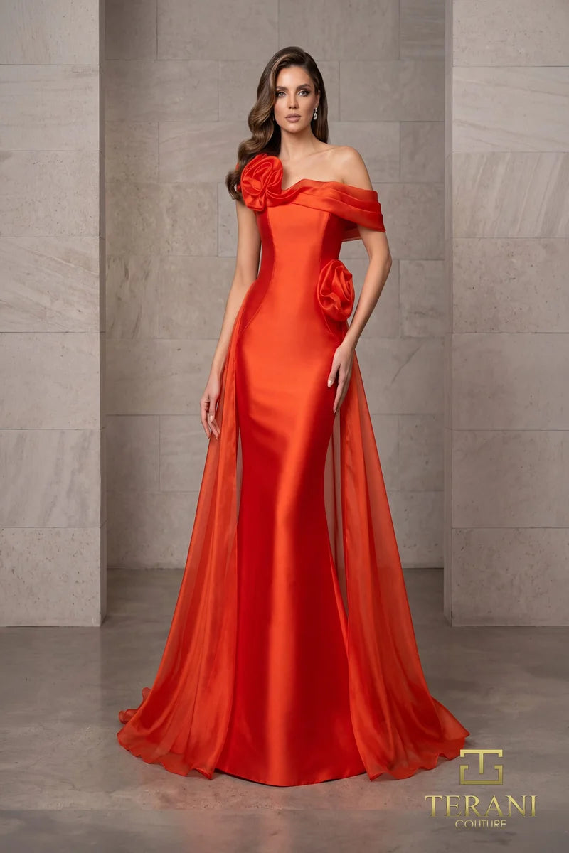 Terani Couture 242M3342 Long Formal Overskirt Prom Dress