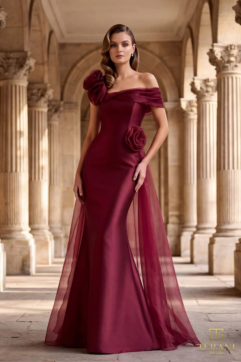 Terani Couture 242M3342 Long Formal Overskirt Prom Dress
