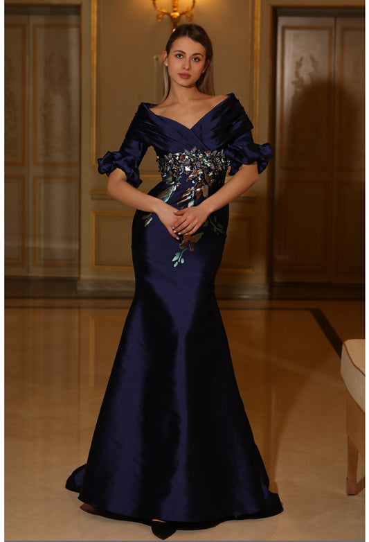 Formal Dresses Long Printed Formal Dress Blue