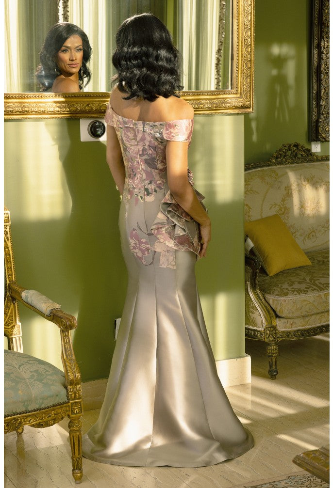 Terani Couture 242M3381 Long Printed Evening Formal Prom Dress