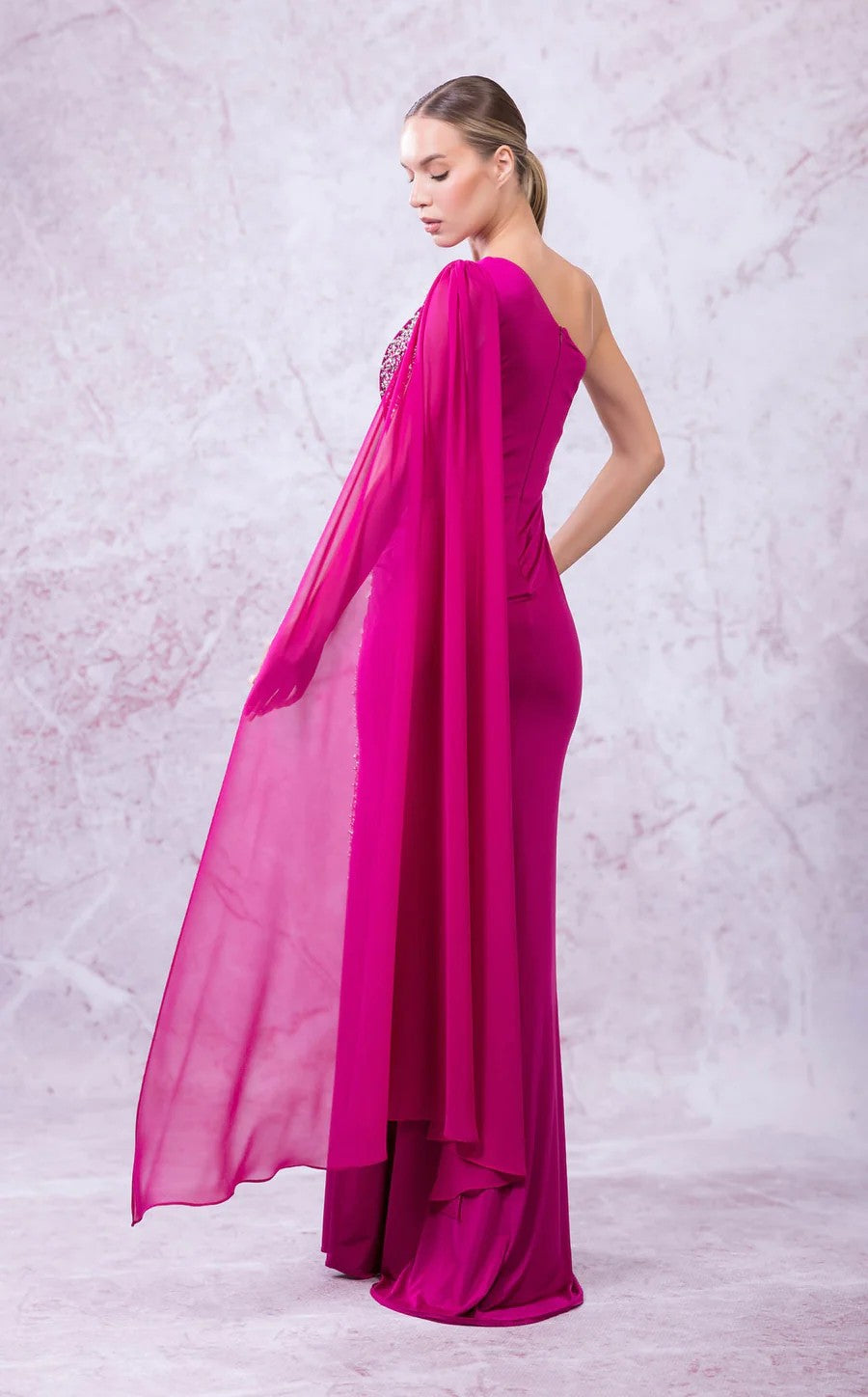 Odrella 24309 Long Slit Formal Prom Dress