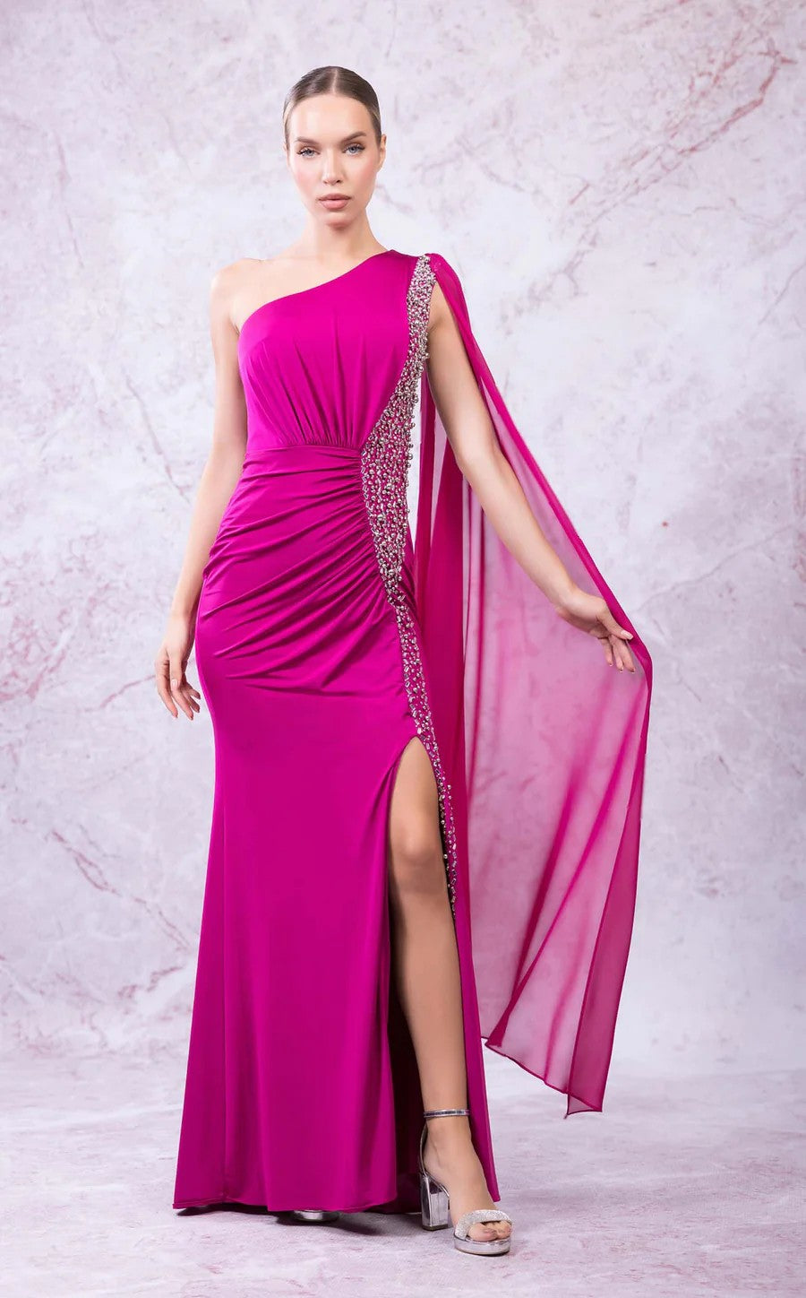 Odrella 24309 Long Slit Formal Prom Dress