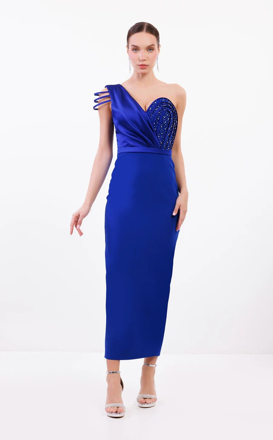 Odrella 24324 Prom Long Formal Pleated Dress