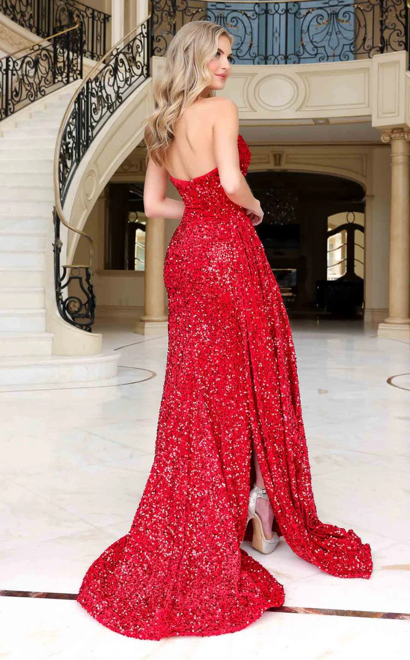 Jessica Angel 2436 Prom Velvet Sequin Formal Dress