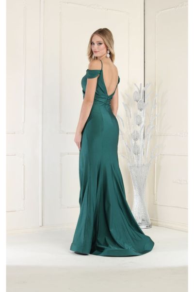 Off-the-Shoulder Floor-Length Jersey Formal Mermaid May Queen 1855