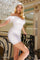 Cocktail Dresses Homecoming Short Cocktail Fetaher Mini Dress White