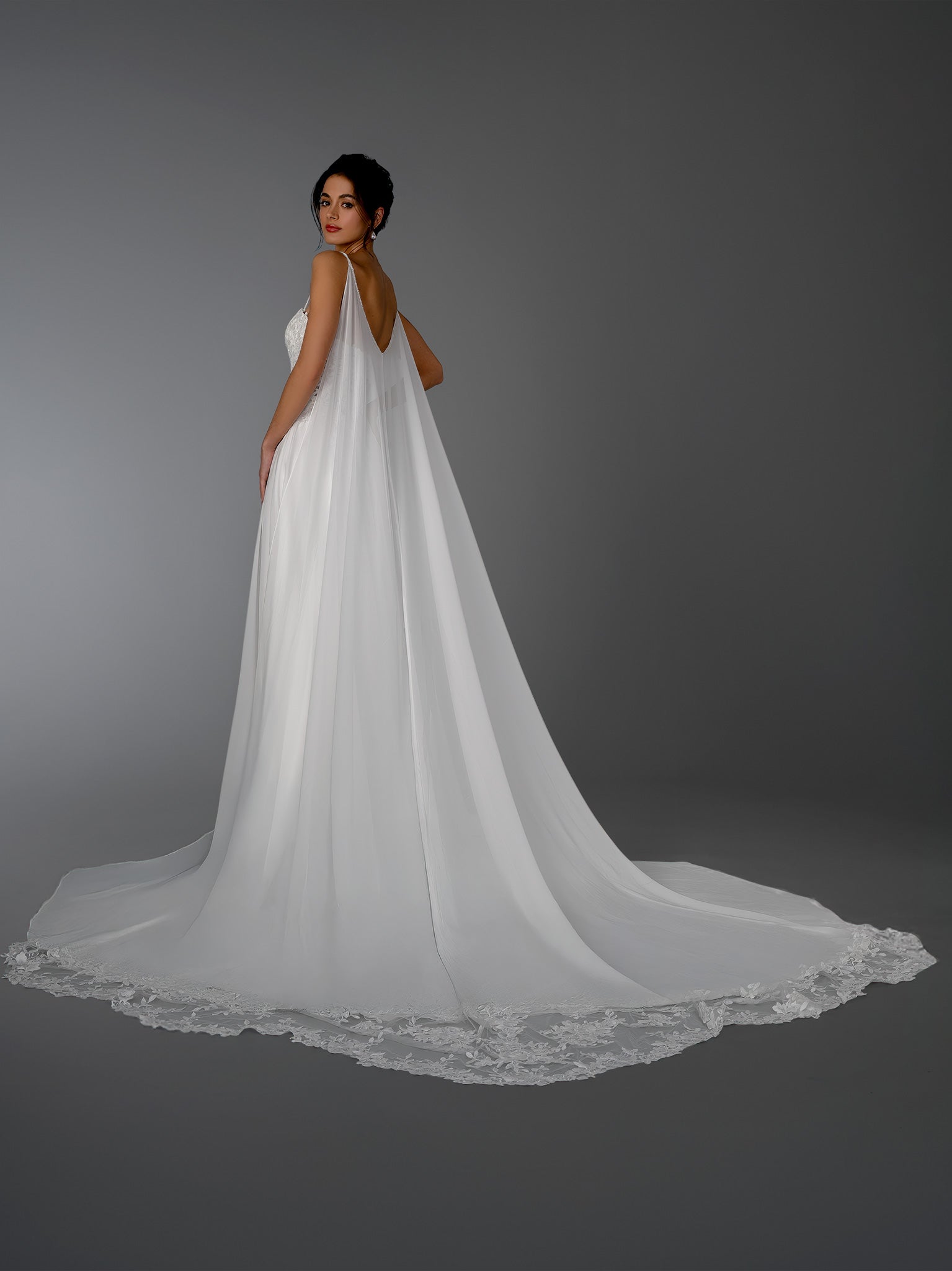 Wedding Dresses Long A Line Lace Bridal Wedding Pleated Dress Stella Couture 26512 Off White