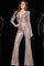 Jumpsuit Long Sequin Ruched Formal Jumpsuit Blush