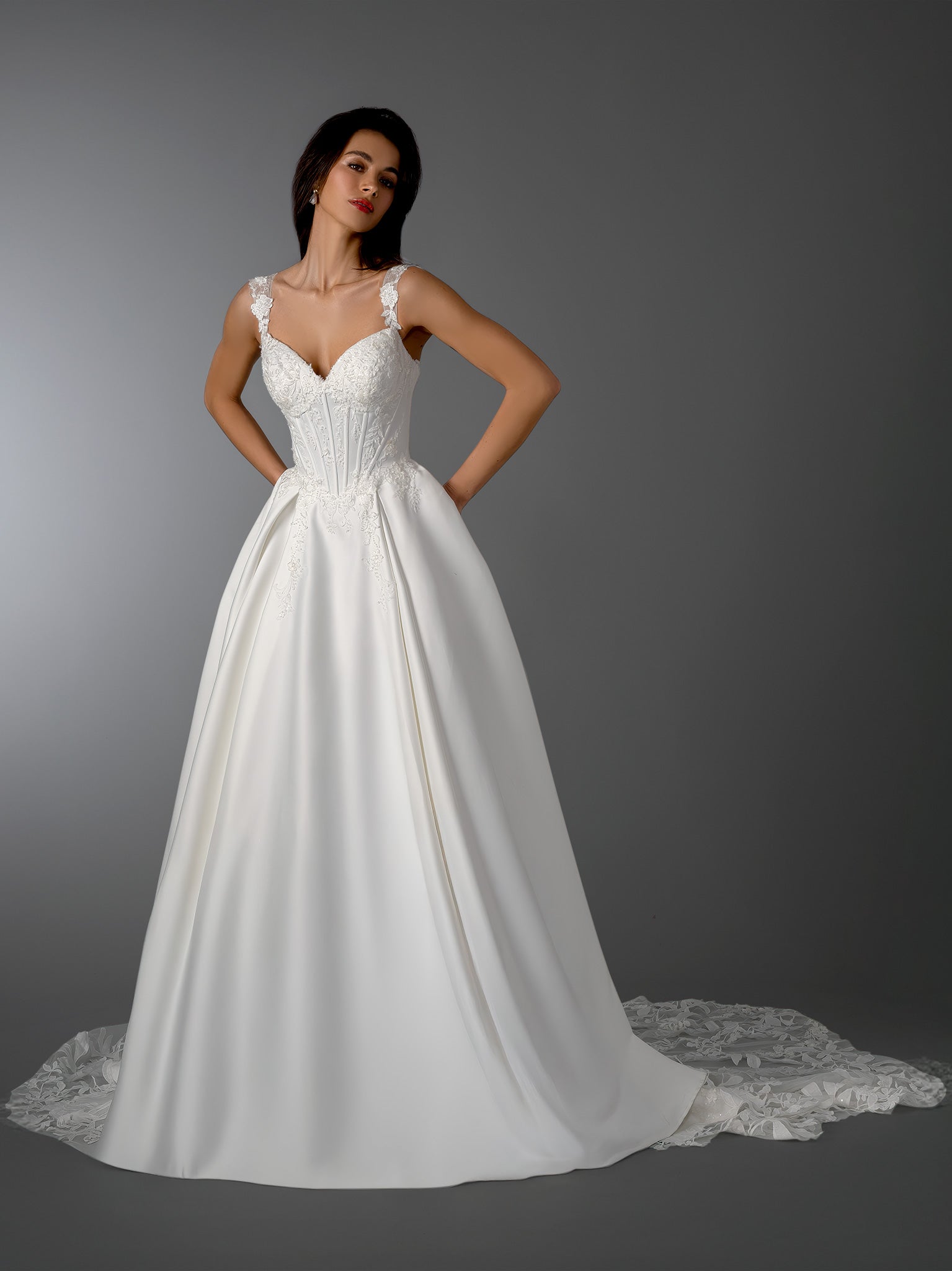 Wedding Dresses Corset A Line Ball Gown Wedding Dress Stella Couture 26506 Off White