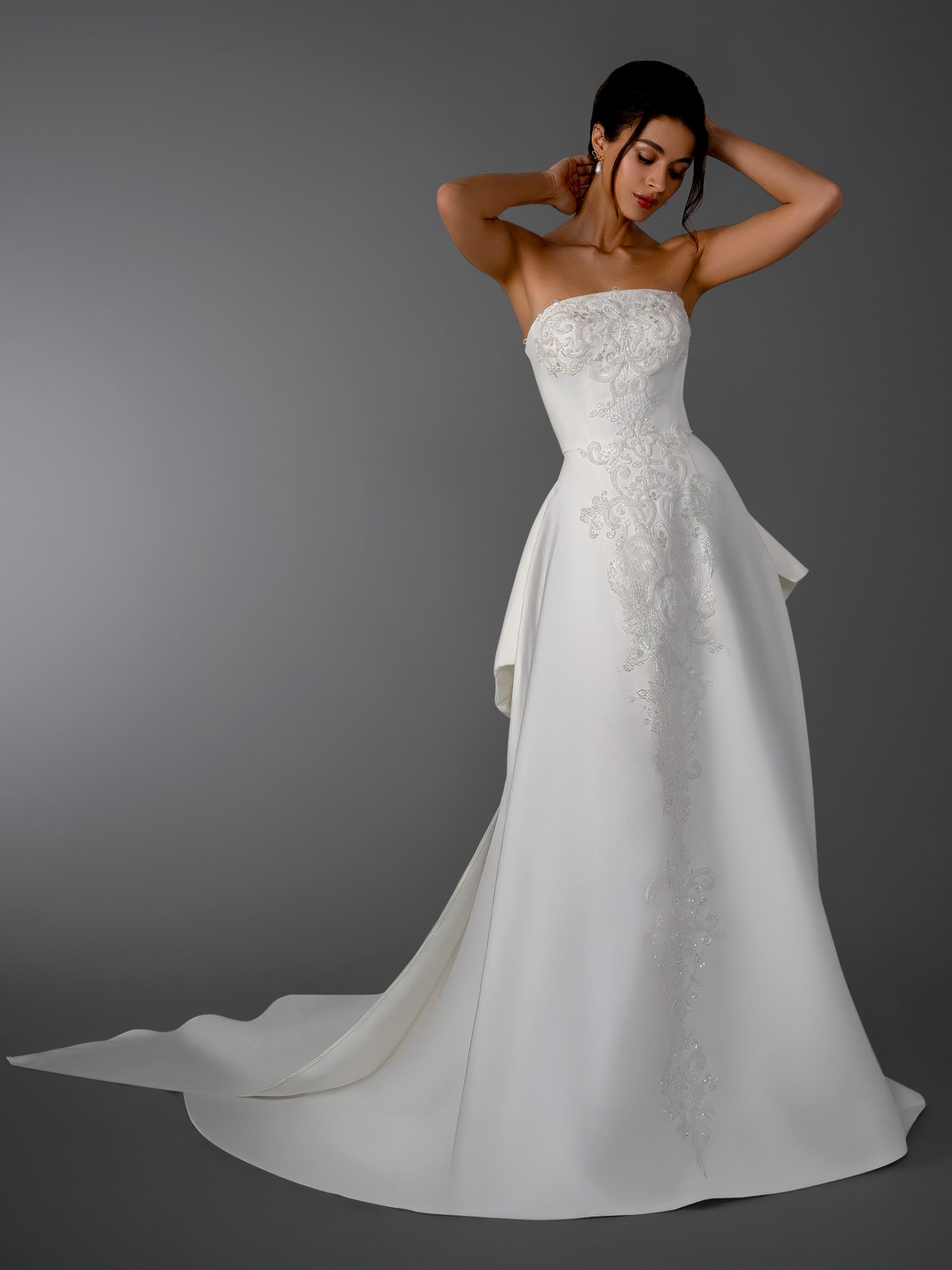 Wedding Dresses Long A Line Beaded Bridal Gown Stella Couture 26502 Off White
