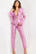 Pant Suit Printed Feather Long Beaded Formal Pant Suit Lavender/Gold