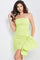 Cocktail Dresses Short Ruched Cocktail Dress Lime
