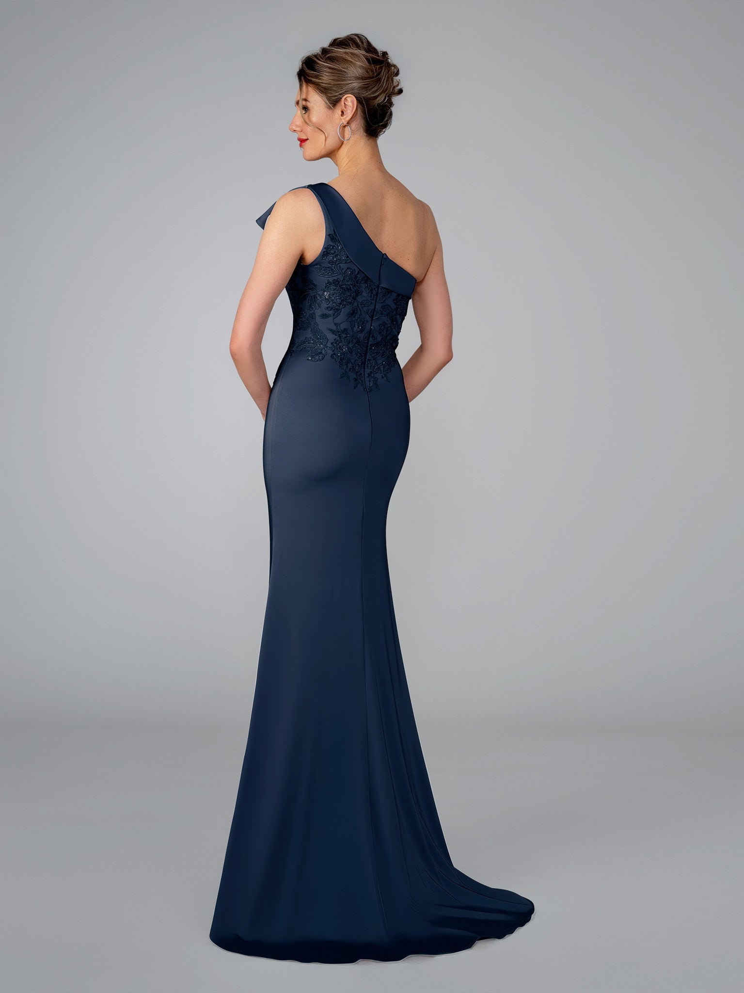 Prom Dresses Long Formal Slit Prom Dress Stella Couture 26302 Navy