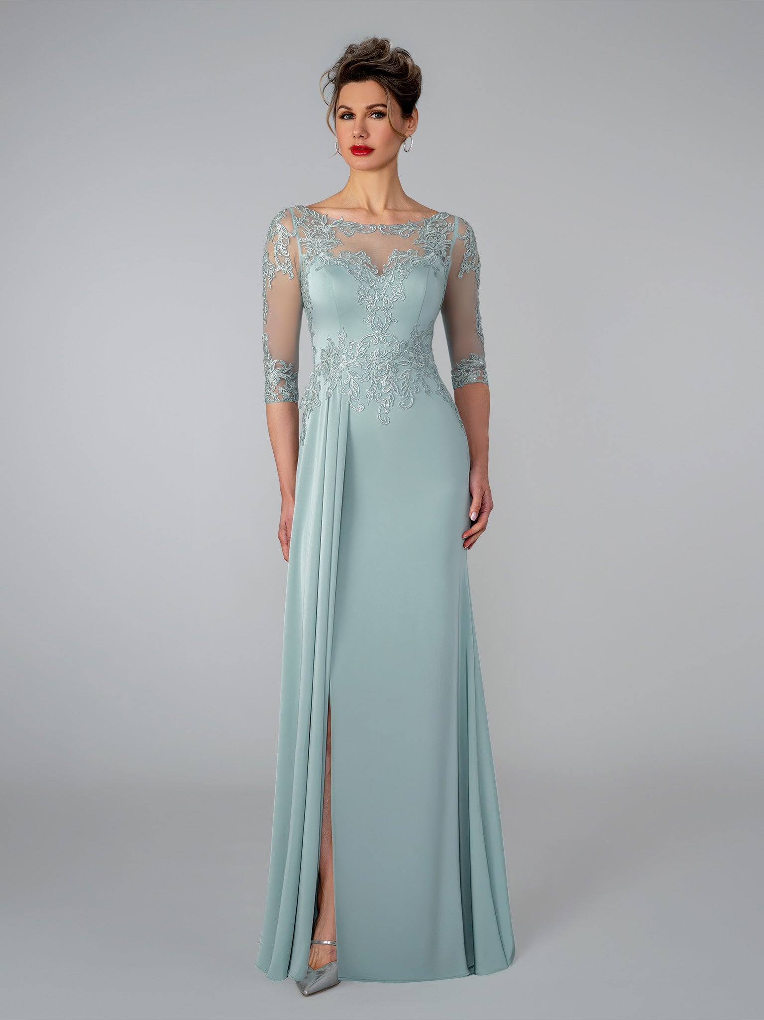 Mother of the Bride Dresses Long Formal Lace Mother of the Bride Dress Stella Couture 26301 Sage Green