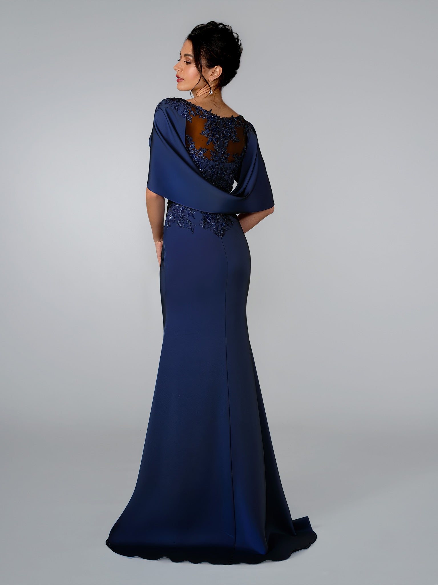 Mother of the Bride Dresses Long Lace Formal Mother of the Bride Dress Stella Couture 26300 Navy