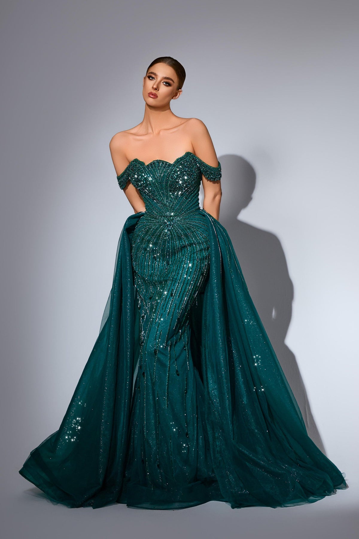 Off-the-Shoulder Floor-Length Sequin Prom Mermaid Pre Order