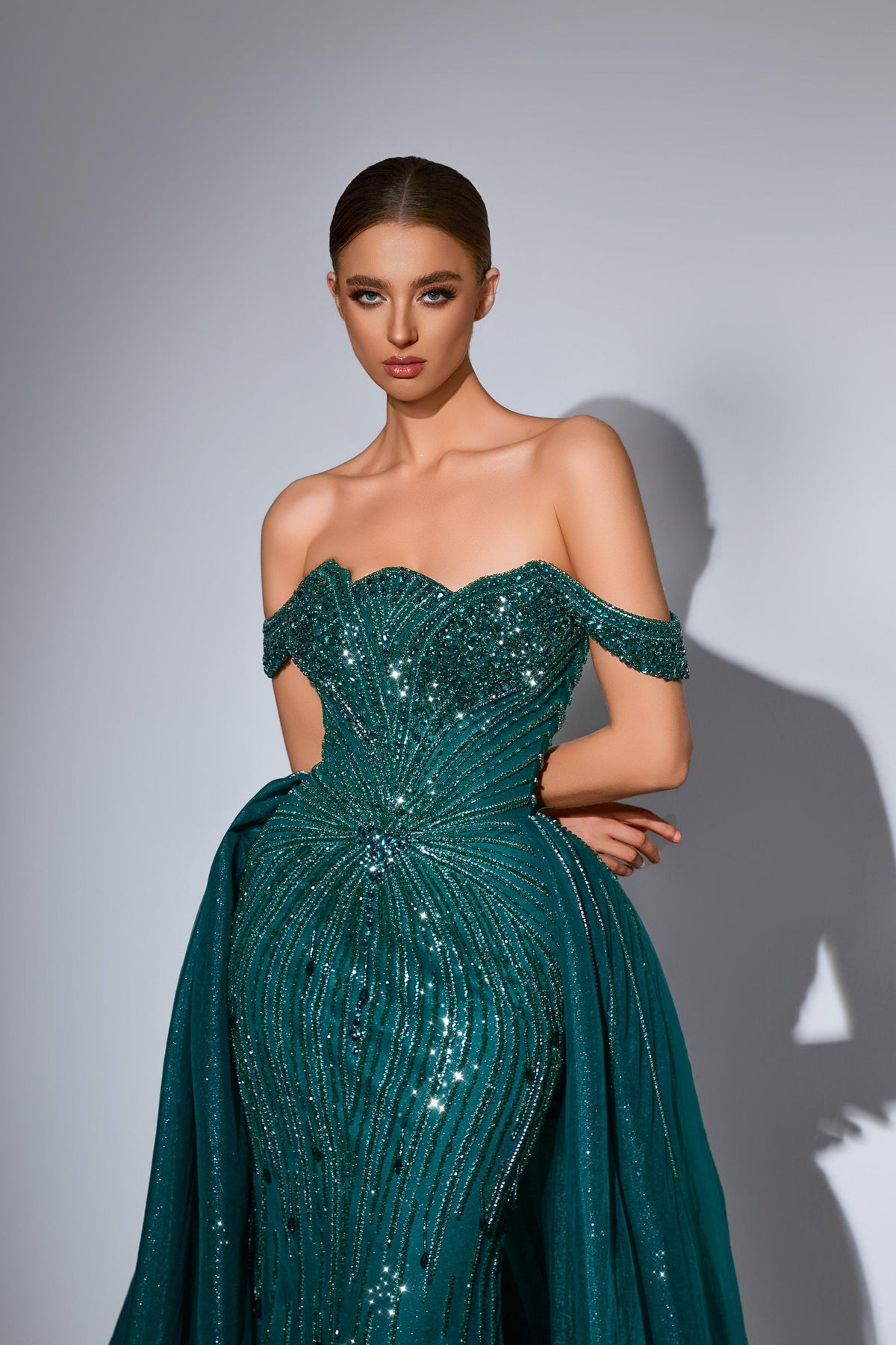 Off-the-Shoulder Floor-Length Sequin Prom Mermaid Pre Order