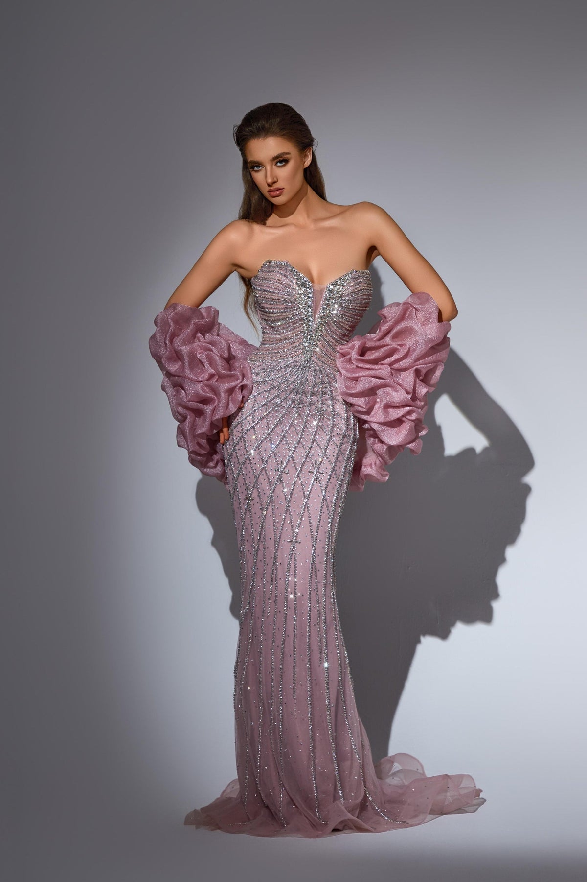 V-Neck Floor-Length Sequin Prom Mermaid Pre Order