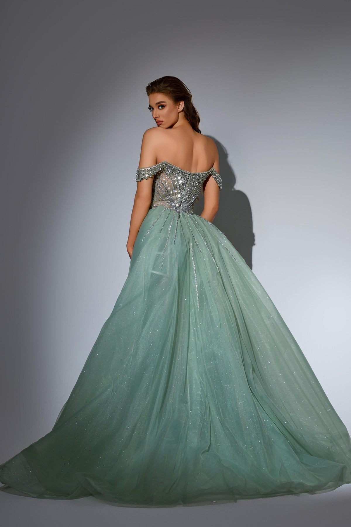Off-the-Shoulder Floor-Length Sequin Prom Mermaid Pre Order