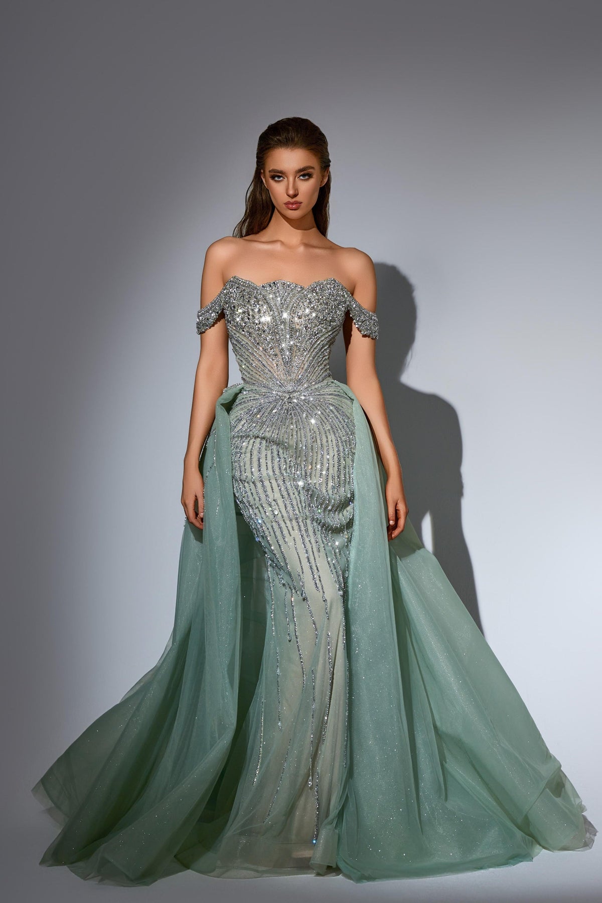 Off-the-Shoulder Floor-Length Sequin Prom Mermaid Pre Order