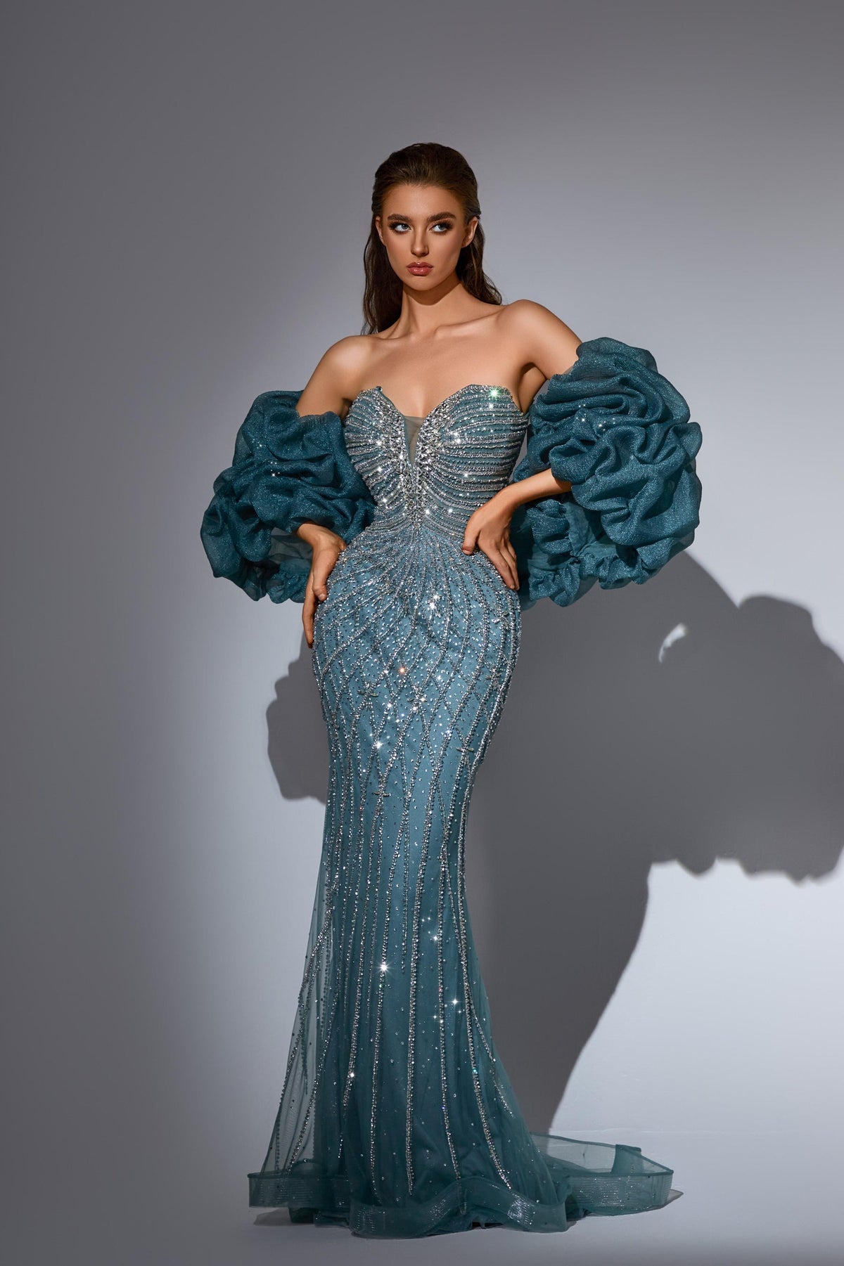 V-Neck Floor-Length Sequin Prom Mermaid Pre Order