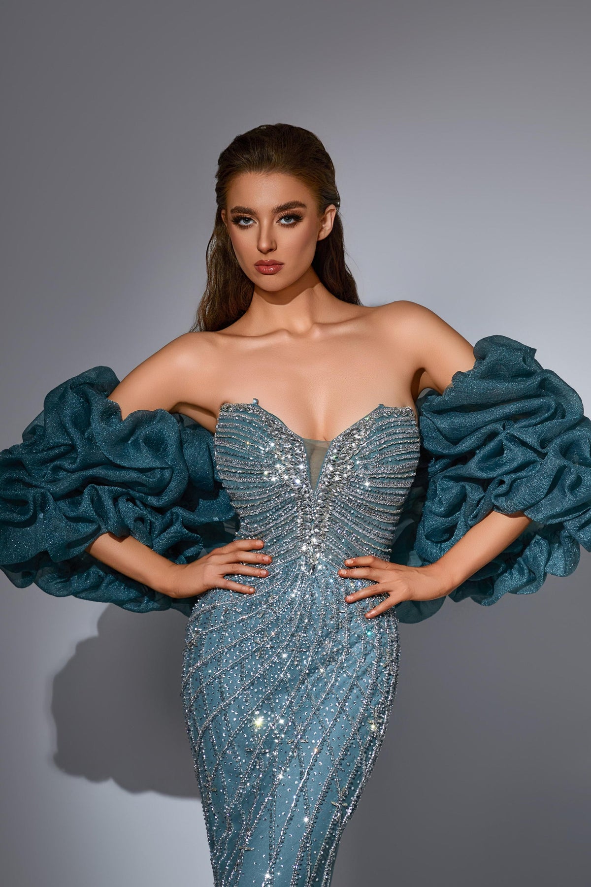 V-Neck Floor-Length Sequin Prom Mermaid Pre Order