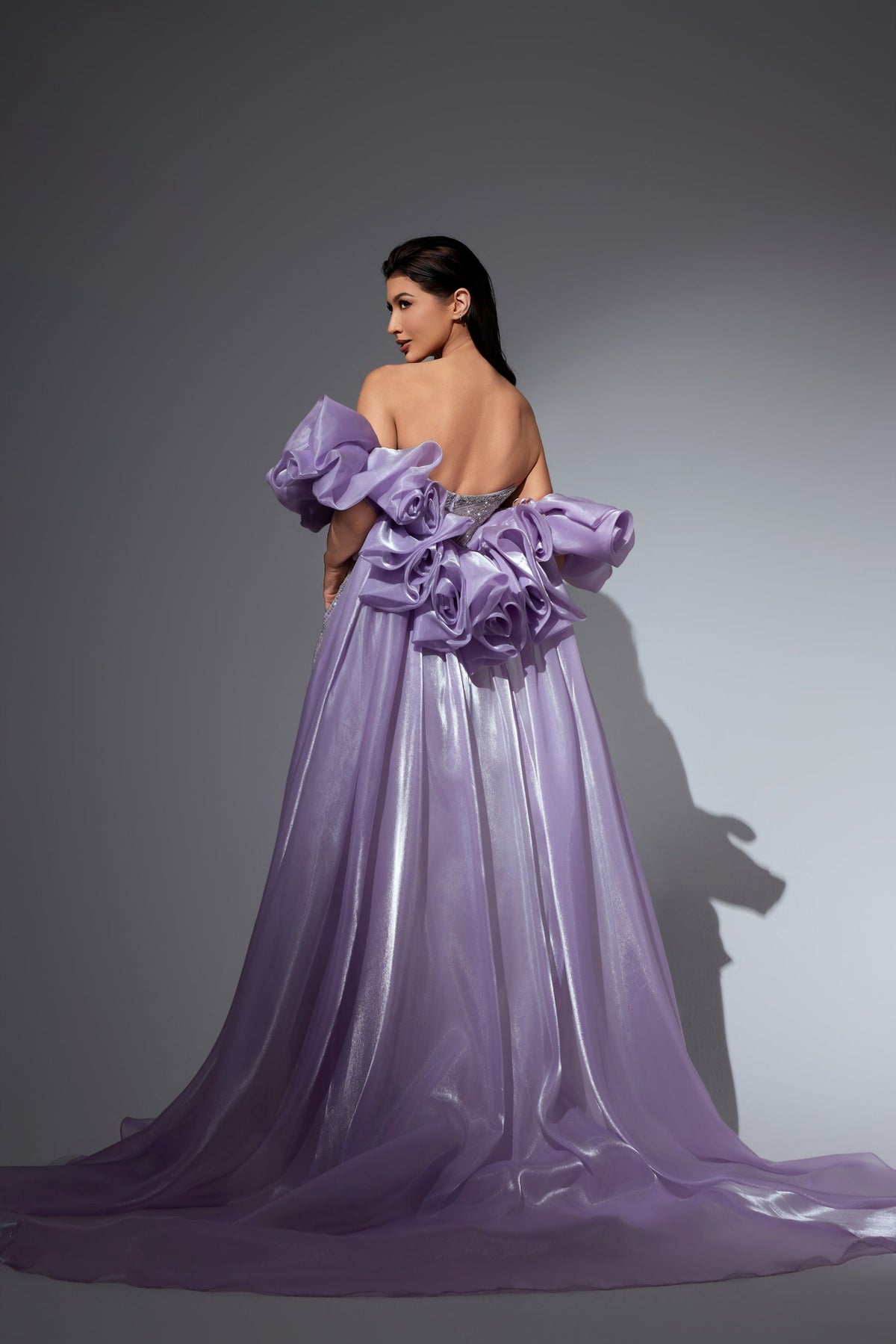 Strapless Curved Neck Floor-Length Chiffon Prom Mermaid Pre Order
