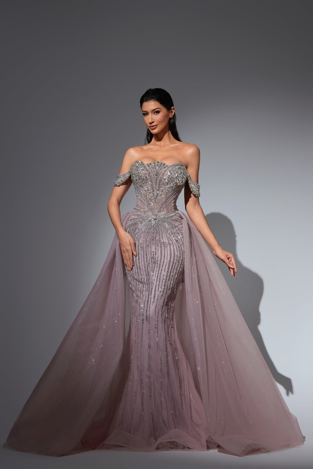 Off-the-Shoulder Floor-Length Sequin Prom Mermaid Pre Order