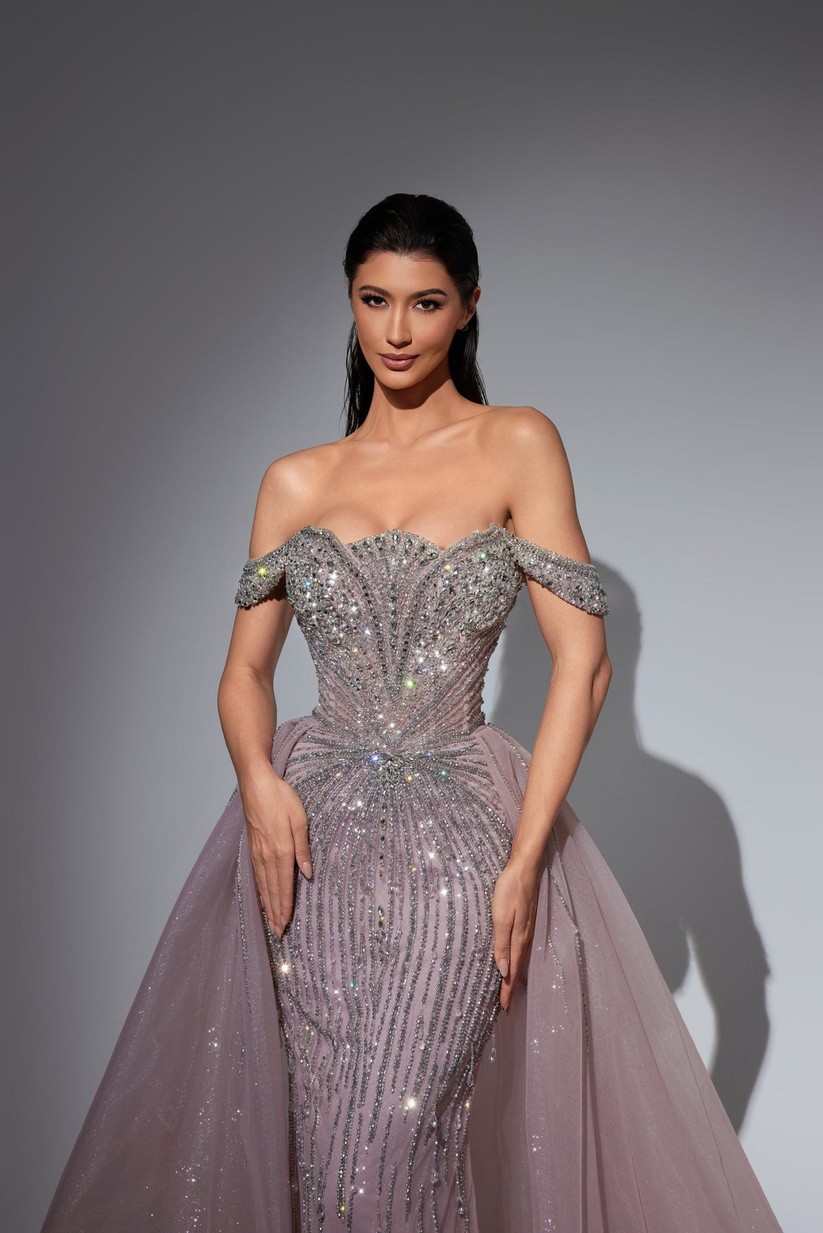 Off-the-Shoulder Floor-Length Sequin Prom Mermaid Pre Order