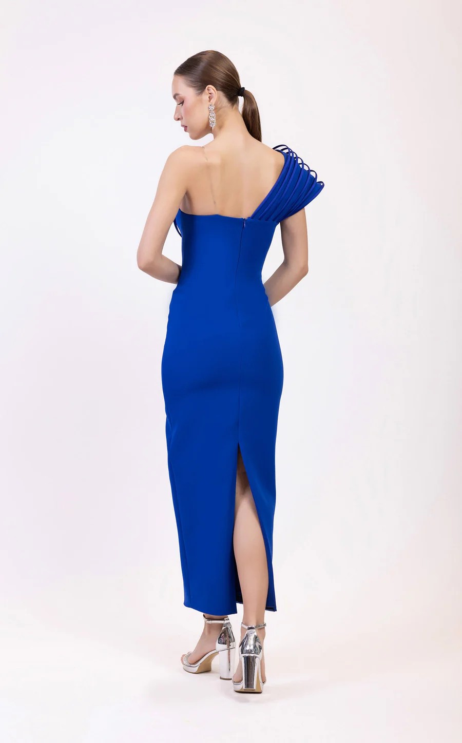 Odrella 25018 Fitted Long Formal Tea Length Prom Dress