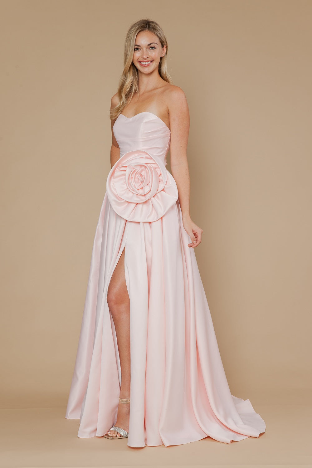 Sweetheart Floor-Length Satin Prom Ball Gown Poly USA 25062