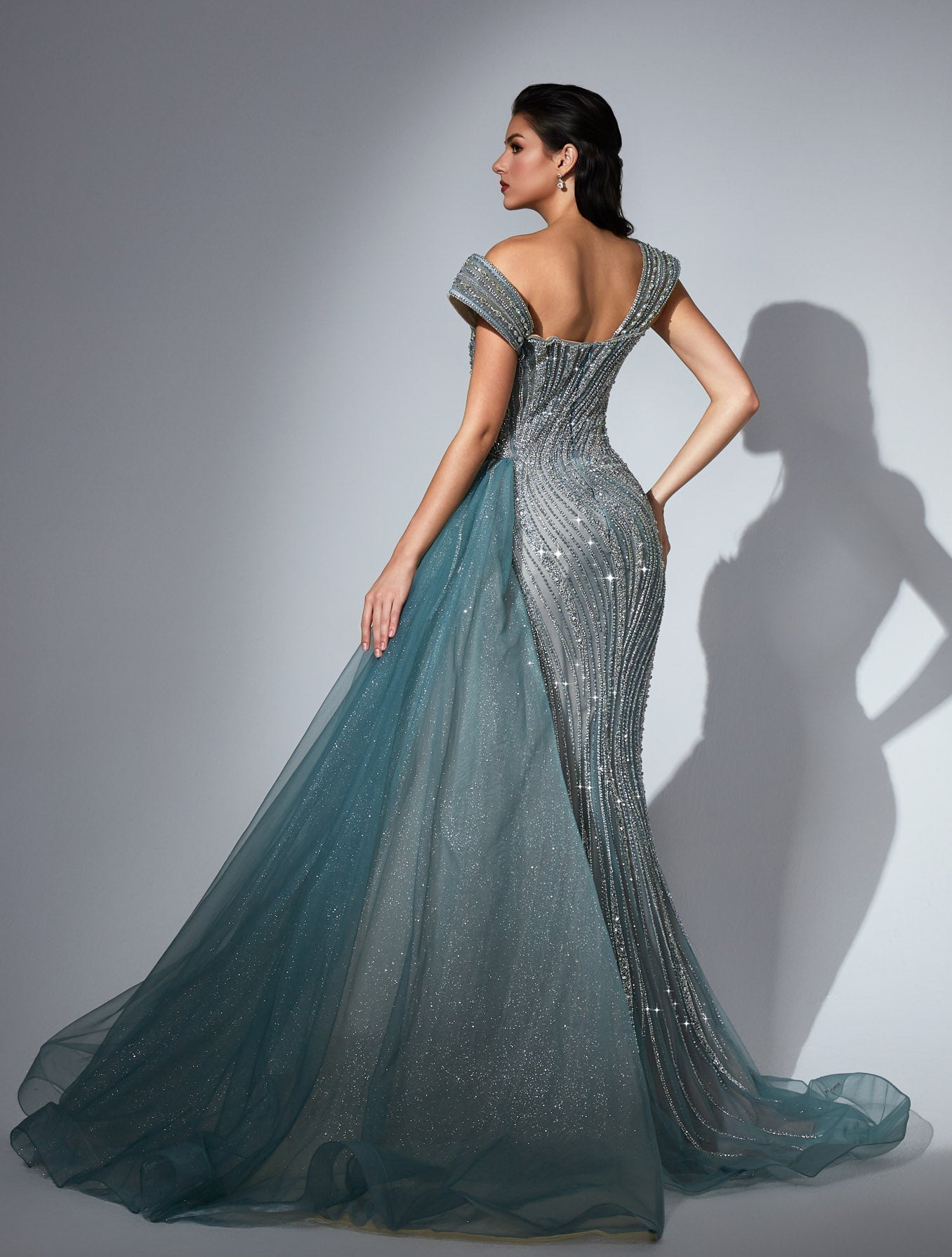 V-Neck Floor-Length Sequin Prom Mermaid Luscious Delia LD11463 Pre Order