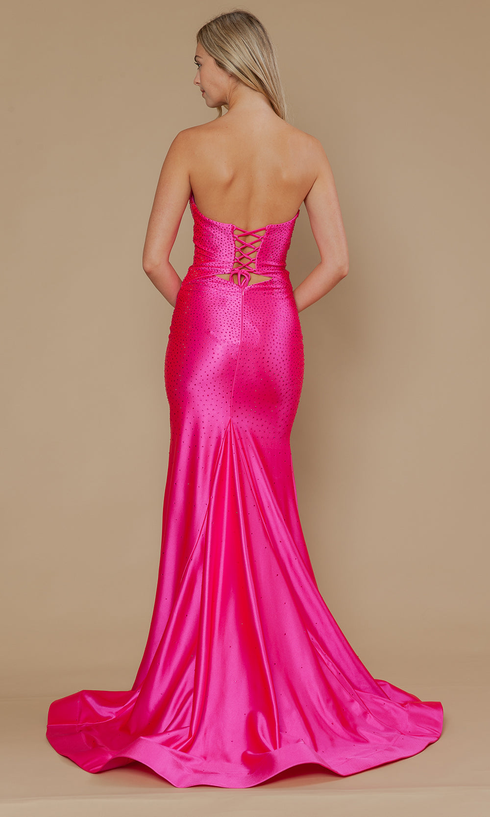 Black Sweetheart Floor-Length Span Satin Prom Gown Cutouts Poly USA 25118