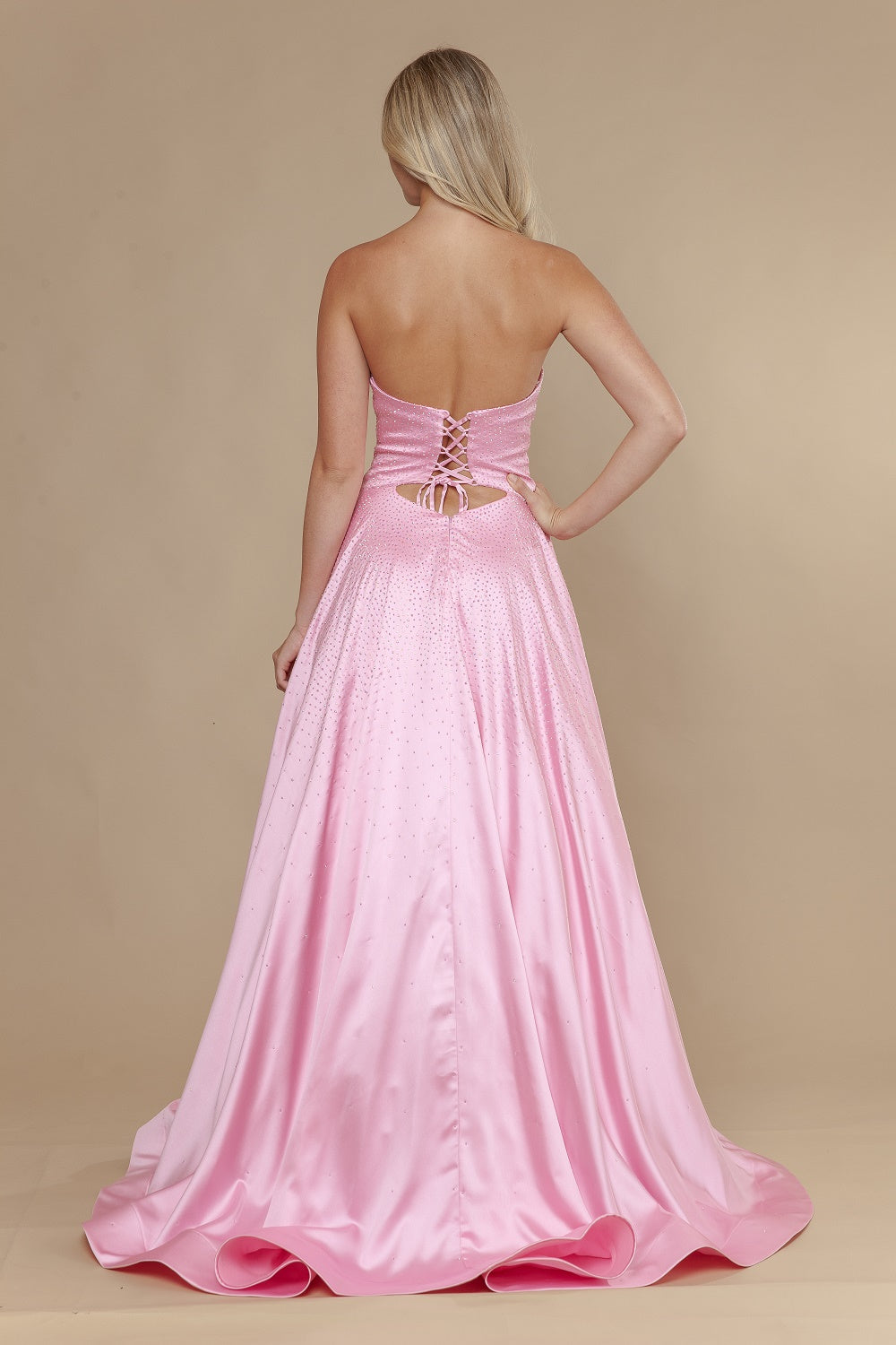 Sweetheart Floor-Length Satin Prom A-Line Poly USA 25130