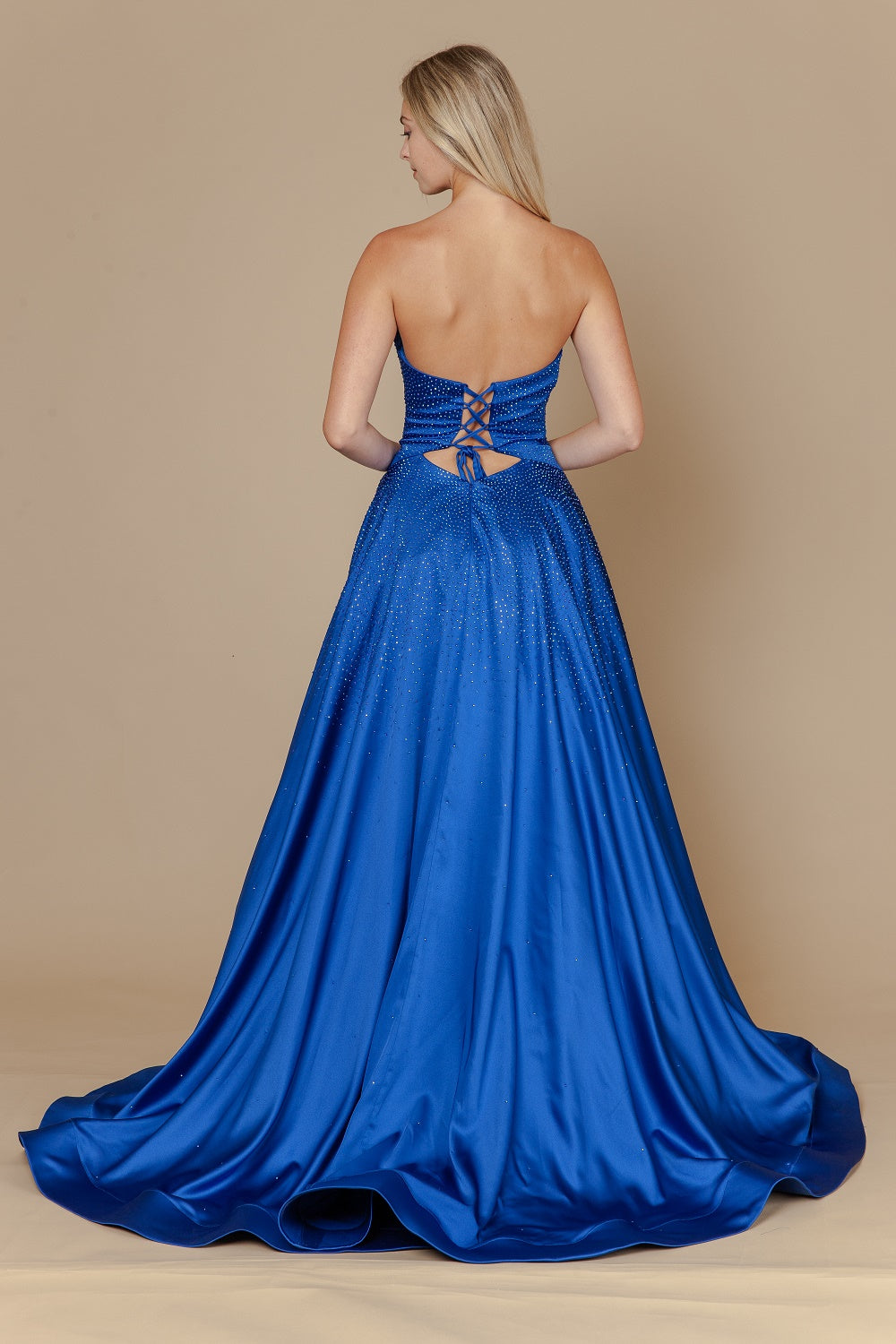 Sweetheart Floor-Length Satin Prom A-Line Poly USA 25130