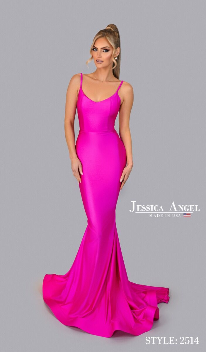 Prom Dresses Long Formal Mermaid Prom Dress Jessica Angel 2514 Fuchsia