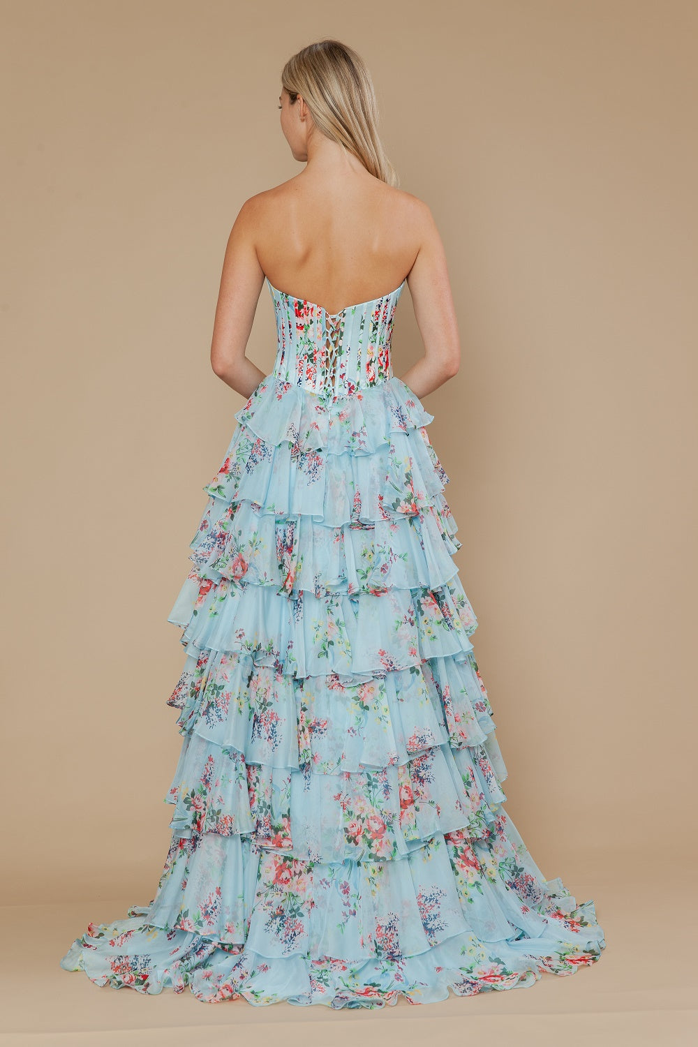 Sweetheart Floor-Length Chiffon Prom A-Line Poly USA 25178