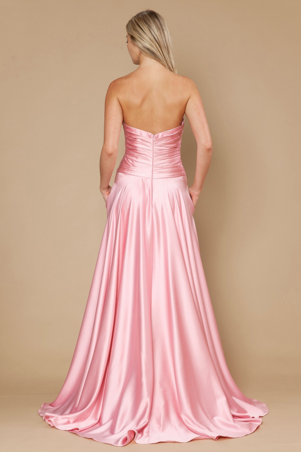 Sweetheart Floor-Length Satin Prom A-Line Poly USA 25182