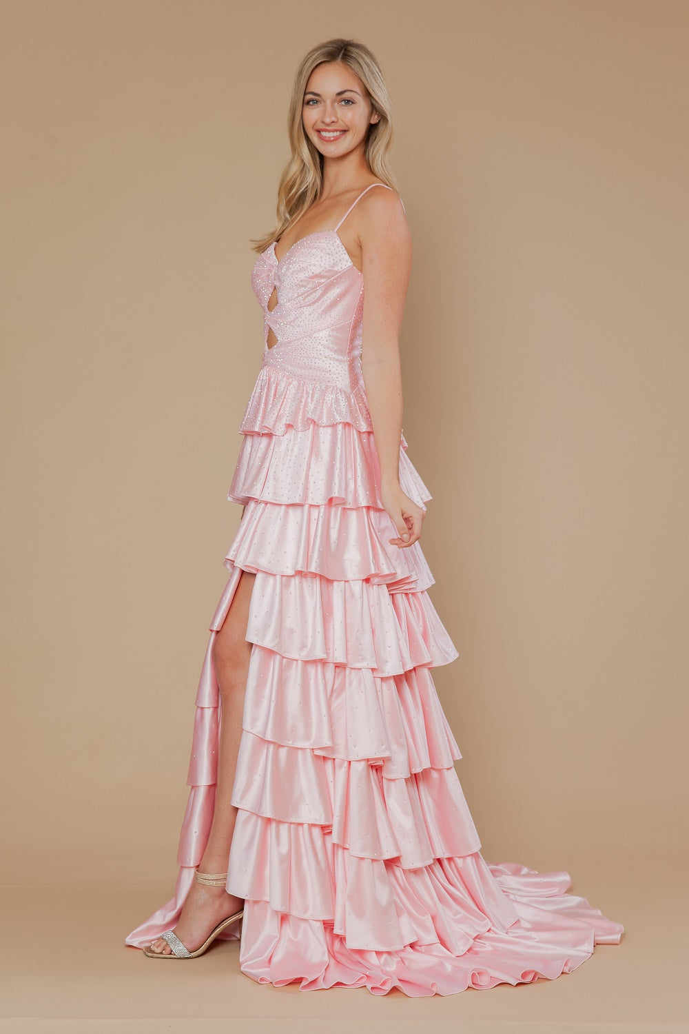 Sweetheart Floor-Length Satin Prom A-Line Poly USA 25192