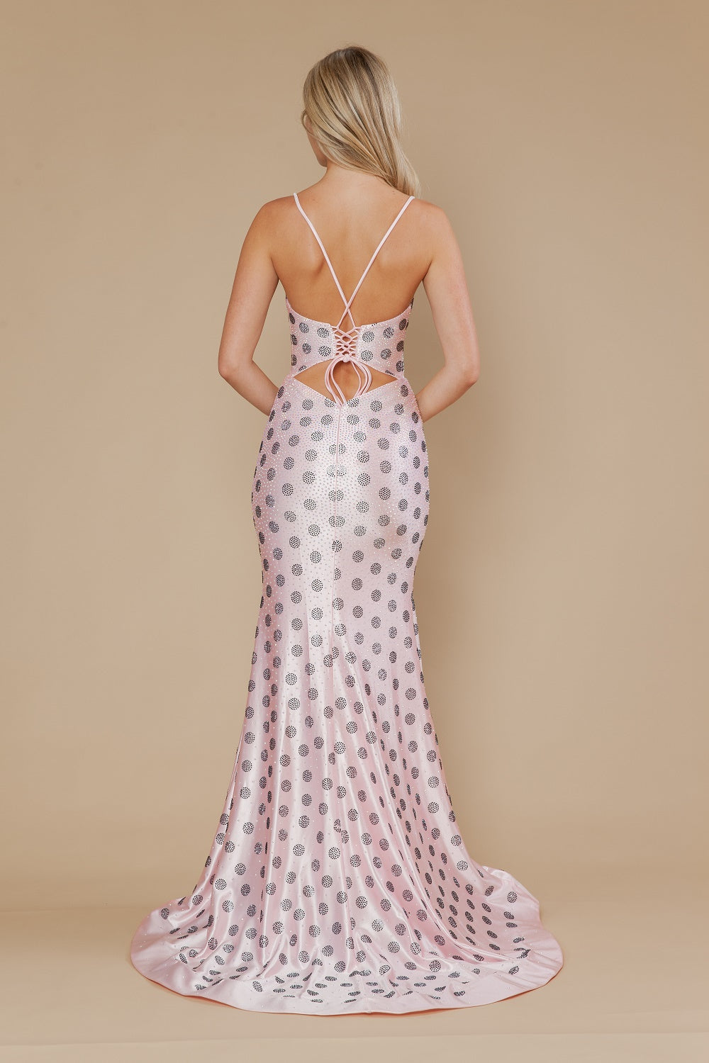 V-Neck Floor-Length with Train Satin Prom Mermaid/Trumpet Poly USA 25196