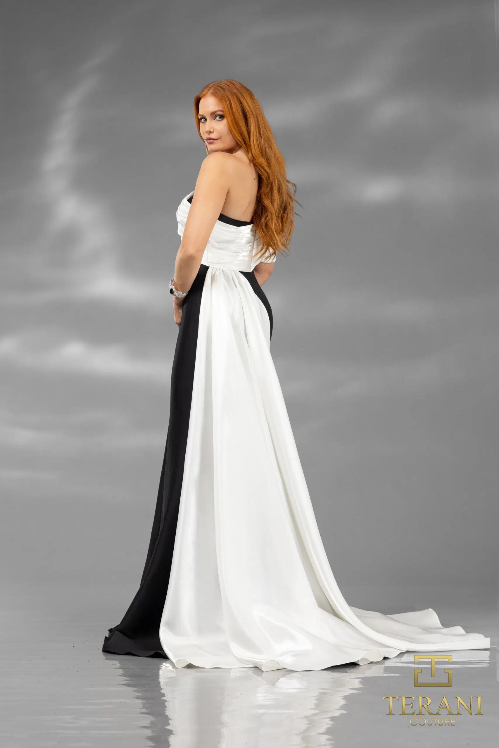 Terani Couture 251E4205 Long Formal Overskirt Mermaid Evening Dress