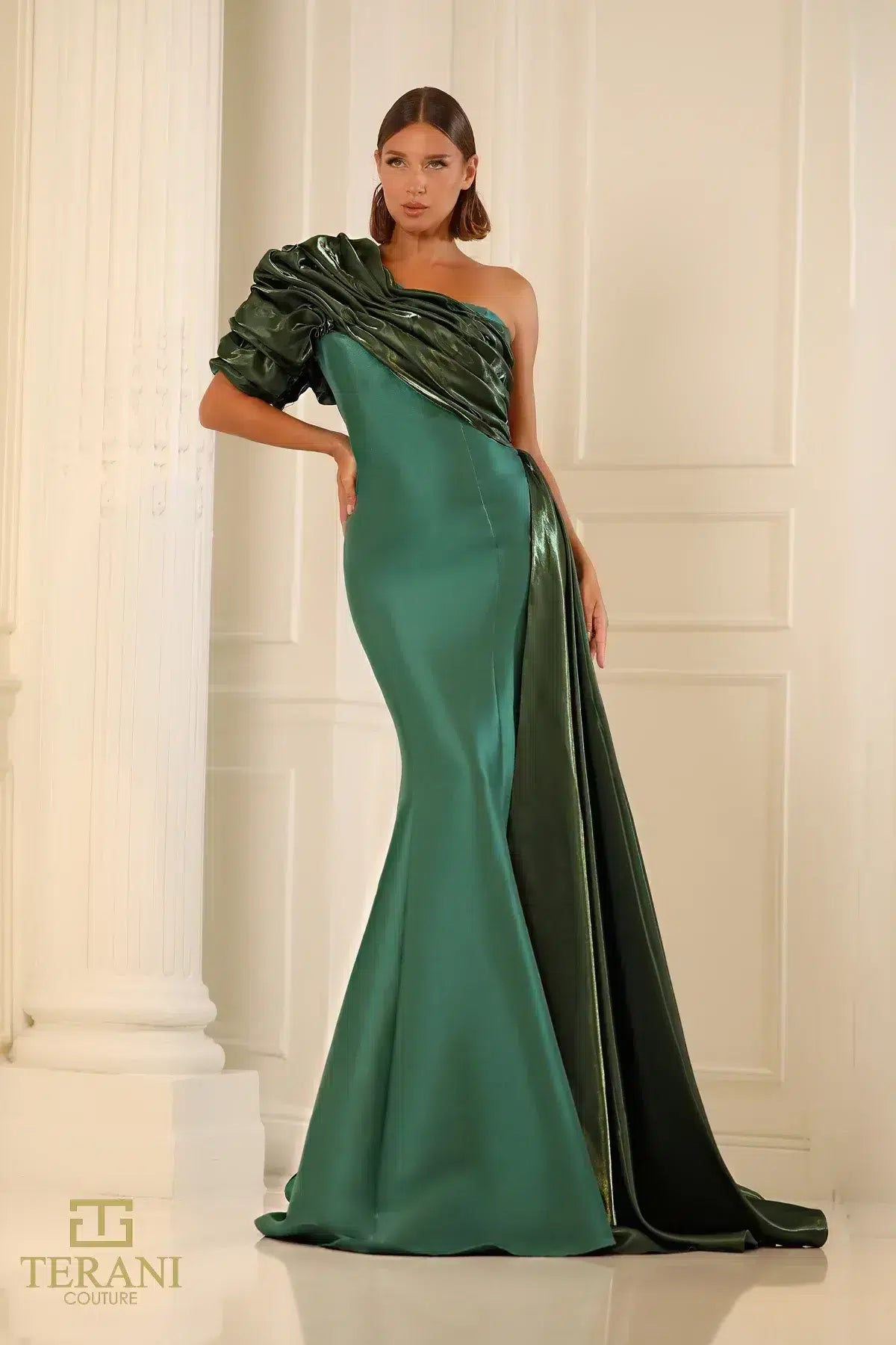 Terani Couture 251E4205 Long Formal Overskirt Mermaid Evening Dress