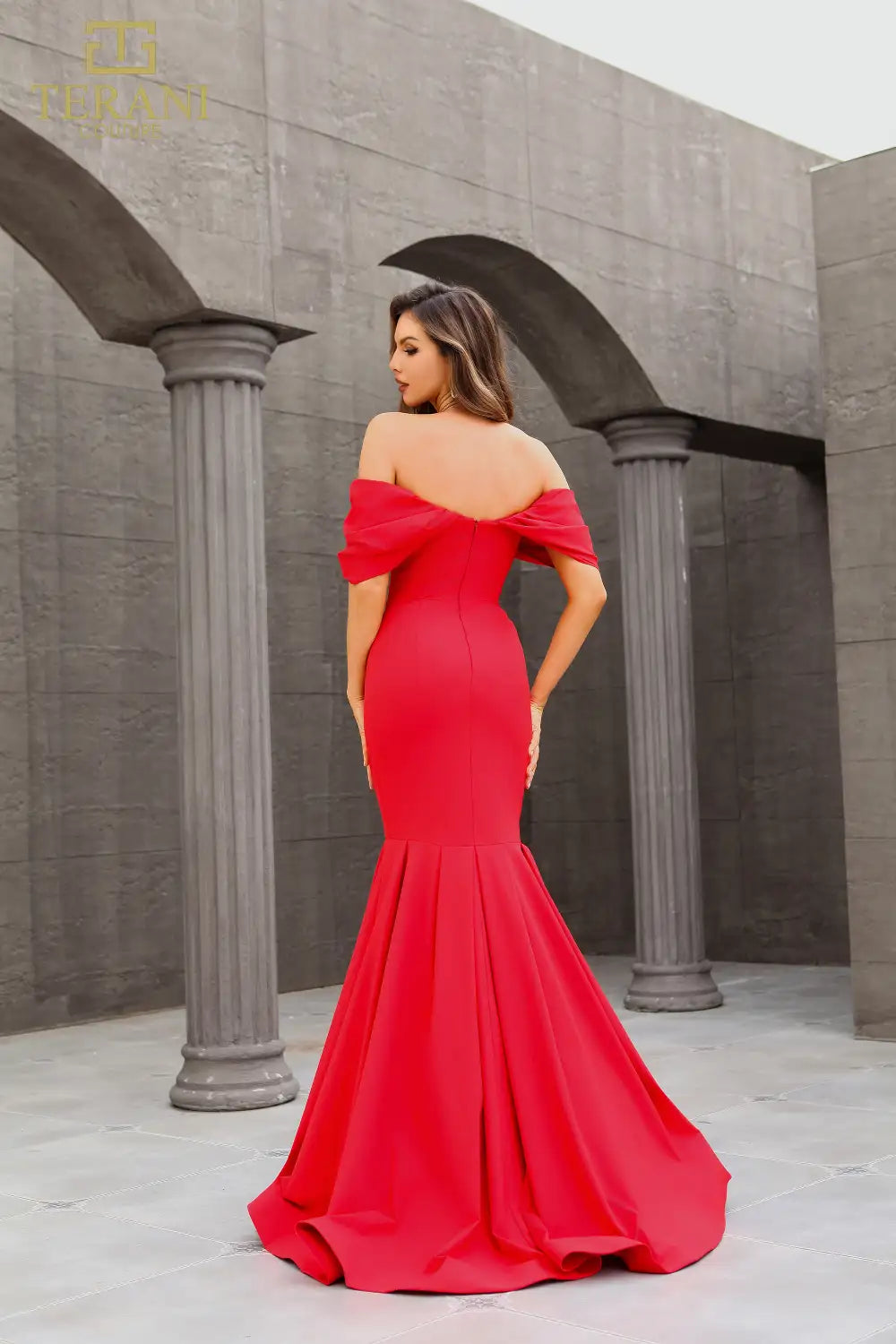 Prom Dresses Fitted Mermaid Long Formal Prom Dress Red