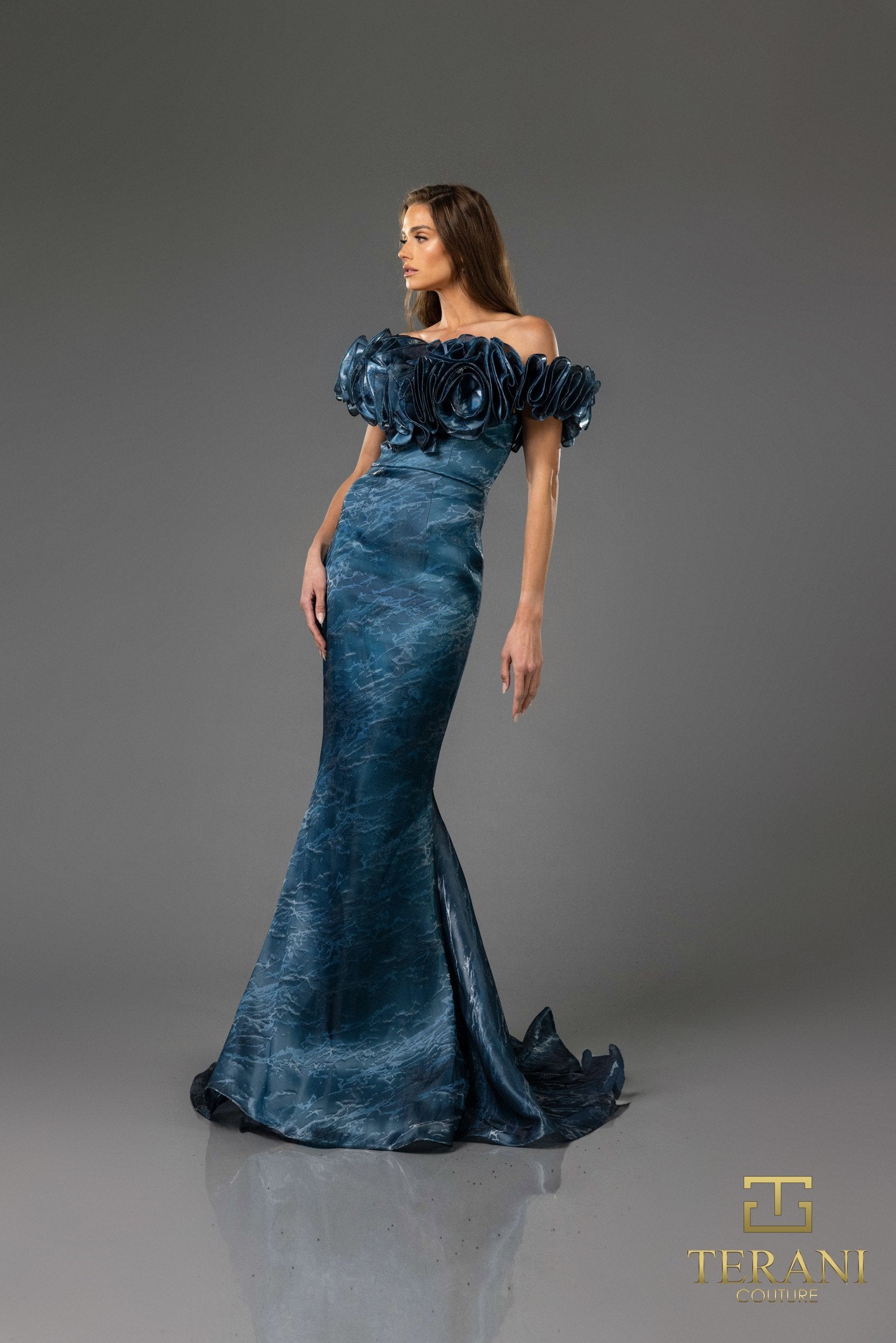 Formal Dresses Formal Long Fitted Evening Dress Blue