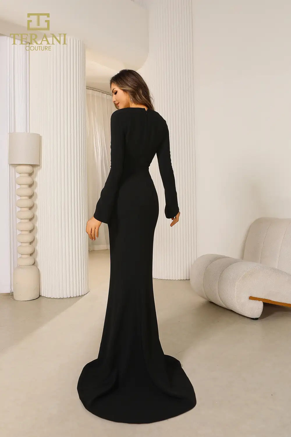 Terani Couture 251E4571 Fitted Long Sleeve Formal Evening Dress